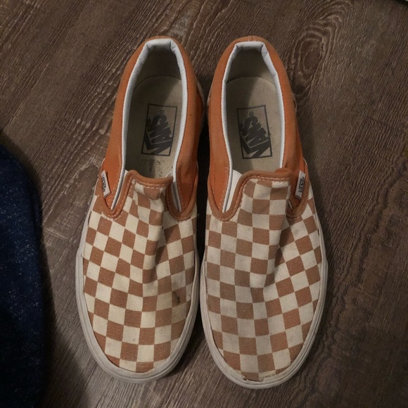 mustard checkered vans
